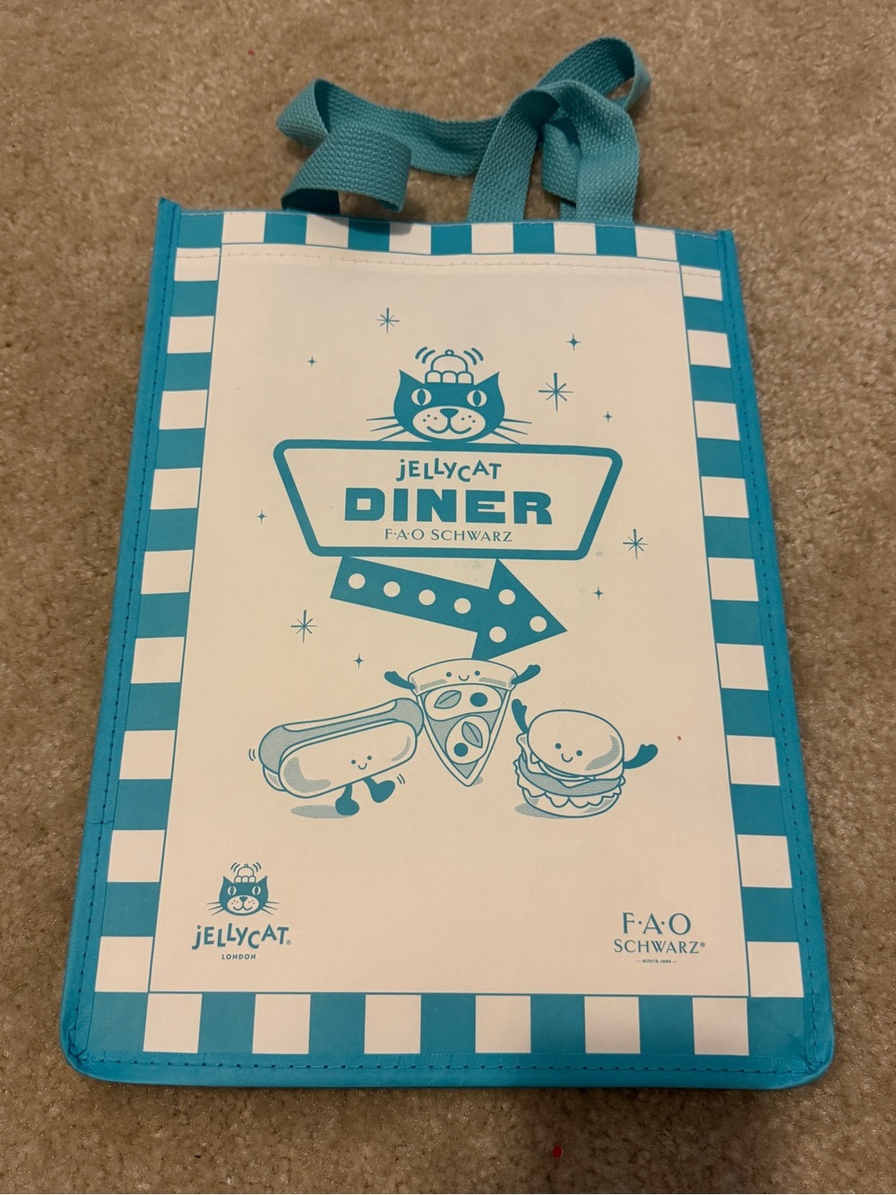 Jellycat Diner NYC exclusive tote bag from FAO Schwarz